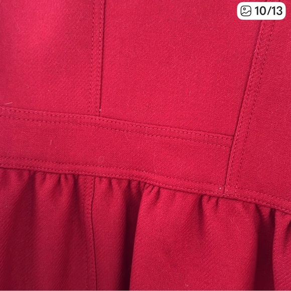 Burberry wool coat Sz 14 red - Picture 9 of 11